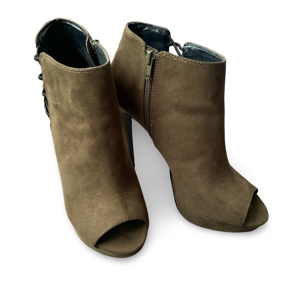 Peep-Toe Ankle Booties